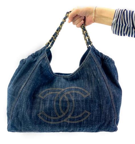 chanel coco cabas denim tote|Chanel handbags.